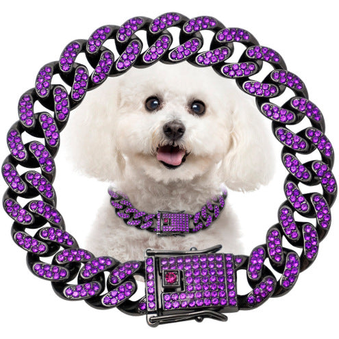 collier-pour-chien-caniche-mauve