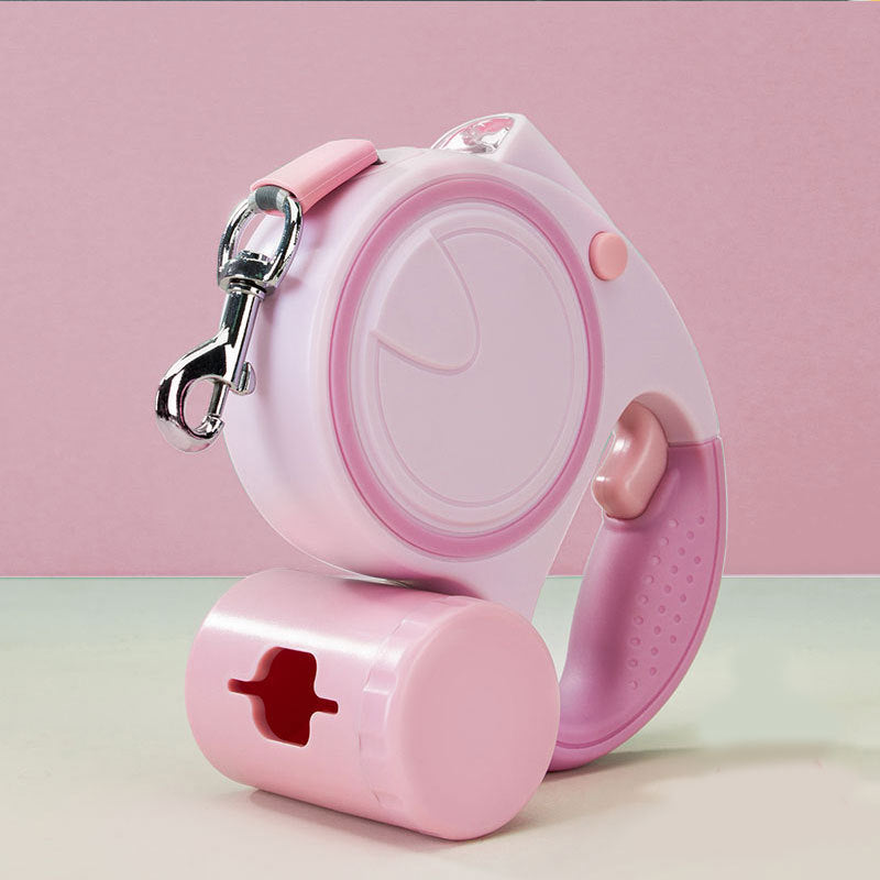 laisse-pour-chien-enrouleur-rose